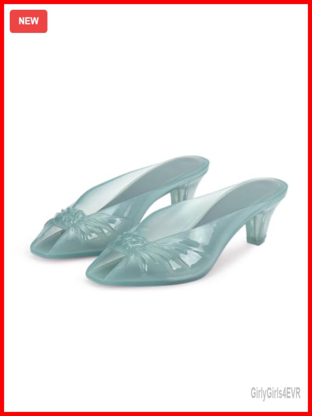 Jelly Sandals Kitten Heel Open Toe Slide Mules Summer Beach Slides